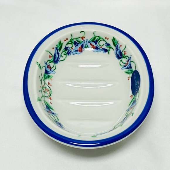 Eau de Gucci Oval Porcelain Soap Dish Floral by Woodmere China Japan - Picture 2 of 9